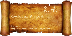 Kovácsai Arnold névjegykártya